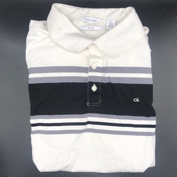 Calvin Klein Other - Calvin Klein Black & White Collar Dress Polo Shirt